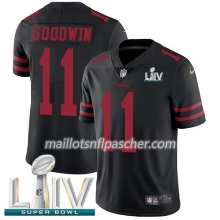 Maillot San Francisco 49ers Marquise Goodwin 11 Nike Noir 2020 Super Bowl LIV - Homme